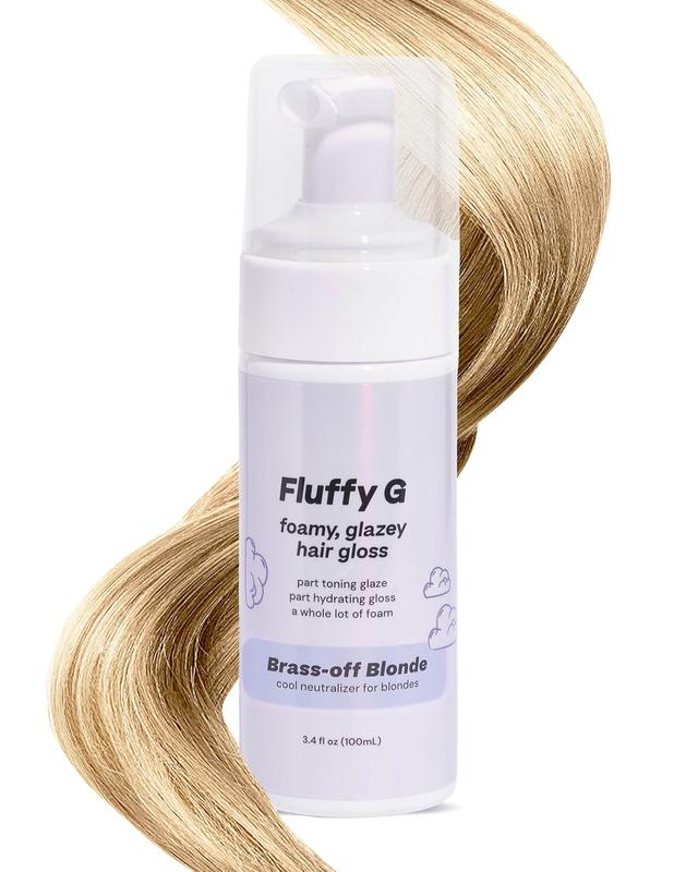 Hally Fluffy G In-Shower Foaming Hair Gloss - Add Shine, Remove Frizz, Restore Dull Color - 10 Minute Treatment, Natural Ingredients