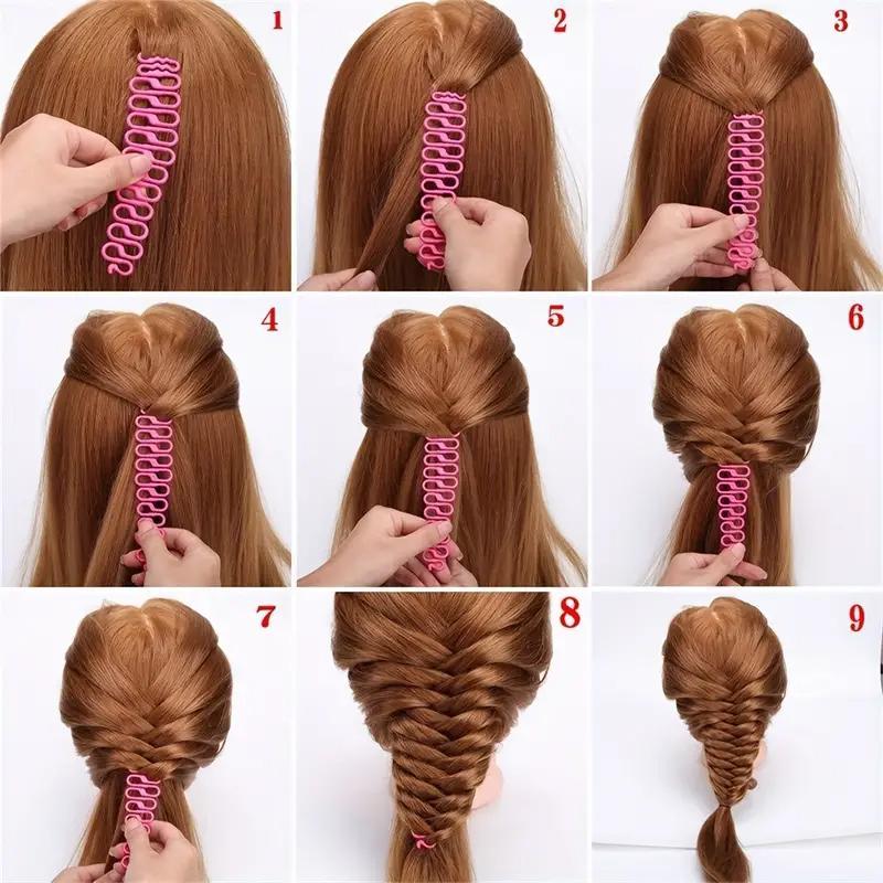 Hair Braiding Tool Set, 20pcs set Horsetail Braiding Accessories & Tools, Professional Hair Styling Accessories for Women & Girls