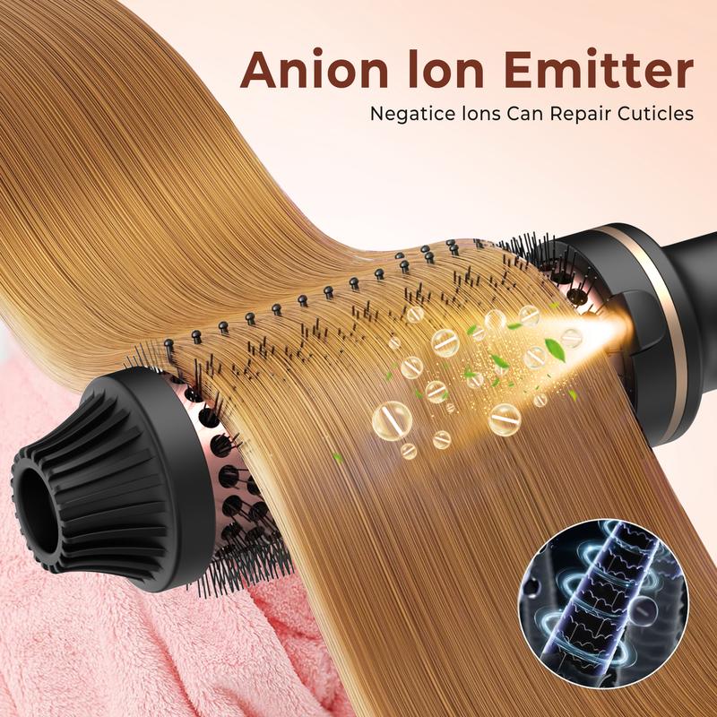 1.5 inch ATOPSKIN Thermal Brush, Double PTC Ceramic Tourmaline Ionic Brush, Heated Round Brush Makes Hair Smoother, Christmas Winter Gift,