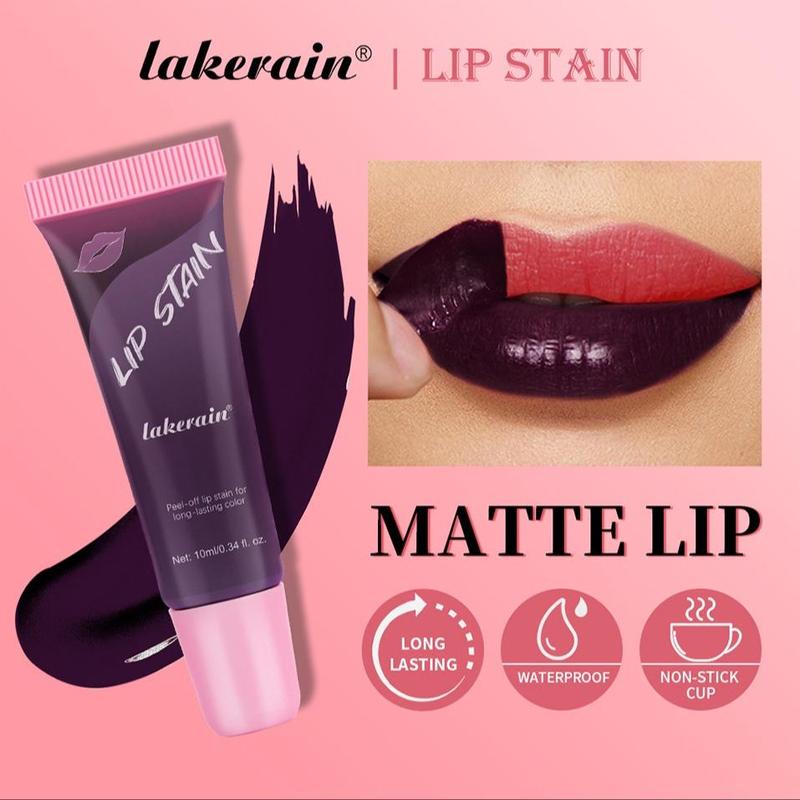 Long Lasting Tear off Lip Tint, 3 Counts set Easy Coloring Lip Stain, Velvet Matt Finish Lip Gloss for All Occasions Lip Makeup, Girls and Women Makeup Accessories