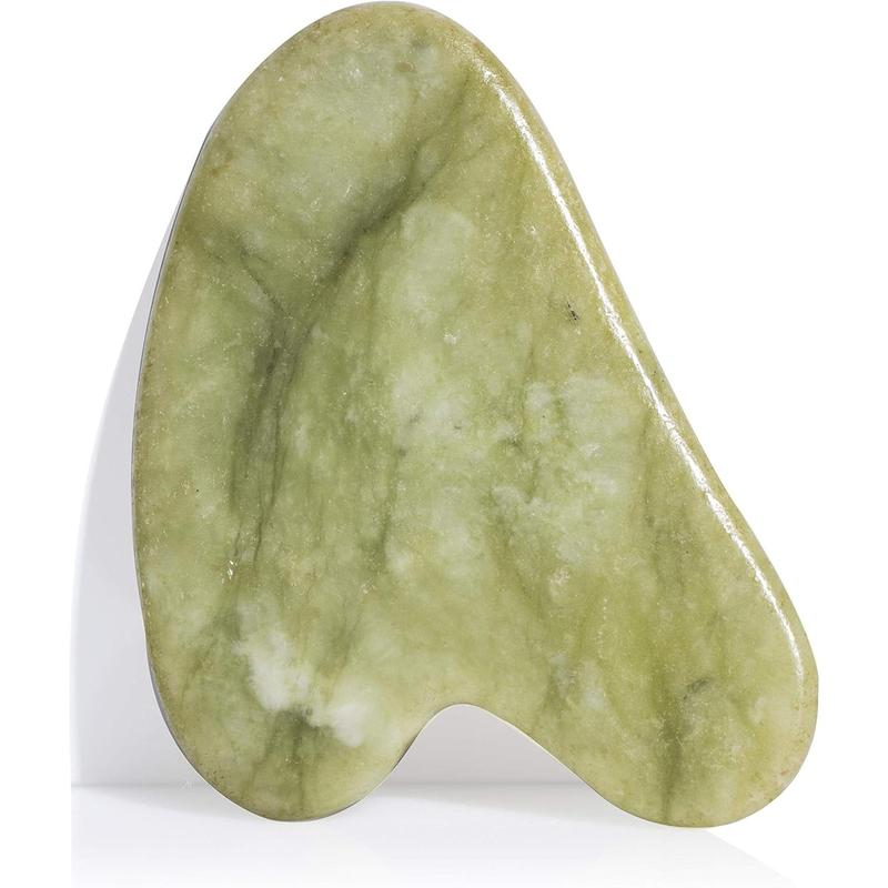 Guasha Scraping Massage Tool – Jade Gua Sha Board - Traditional Scraper Tool for Anti-Aging - Natural Stone Aventurine Guasha - for Silky Smooth and Beautiful