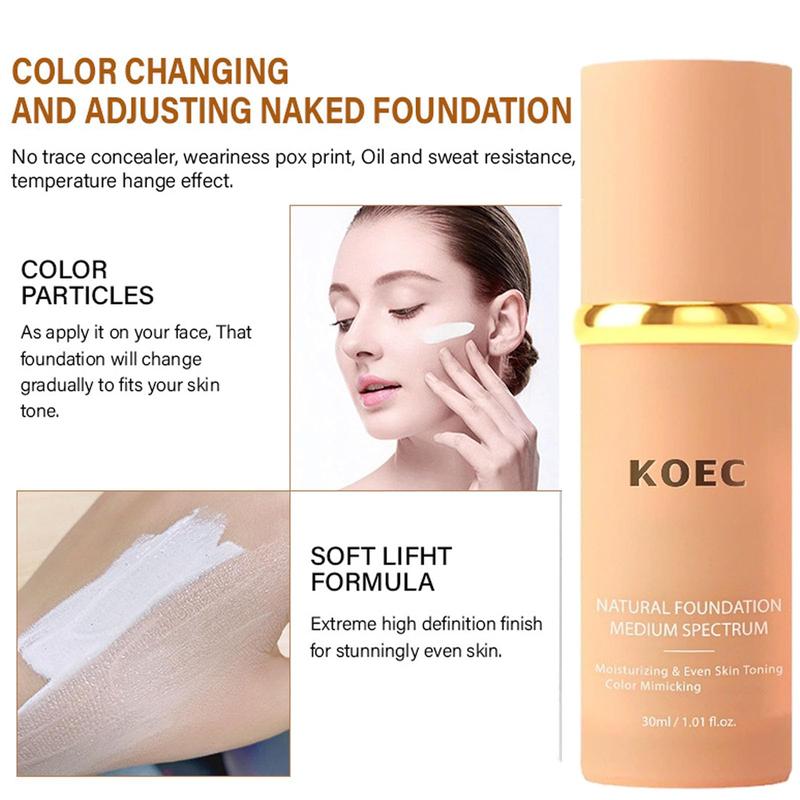 Christmas 4 In 1 Liquid Foundation, Oil-Free Soft Matte Long-lasting Concealer Moisturizing Base Suitable for Any Skin Type Hydrating Makeup Moisturizer