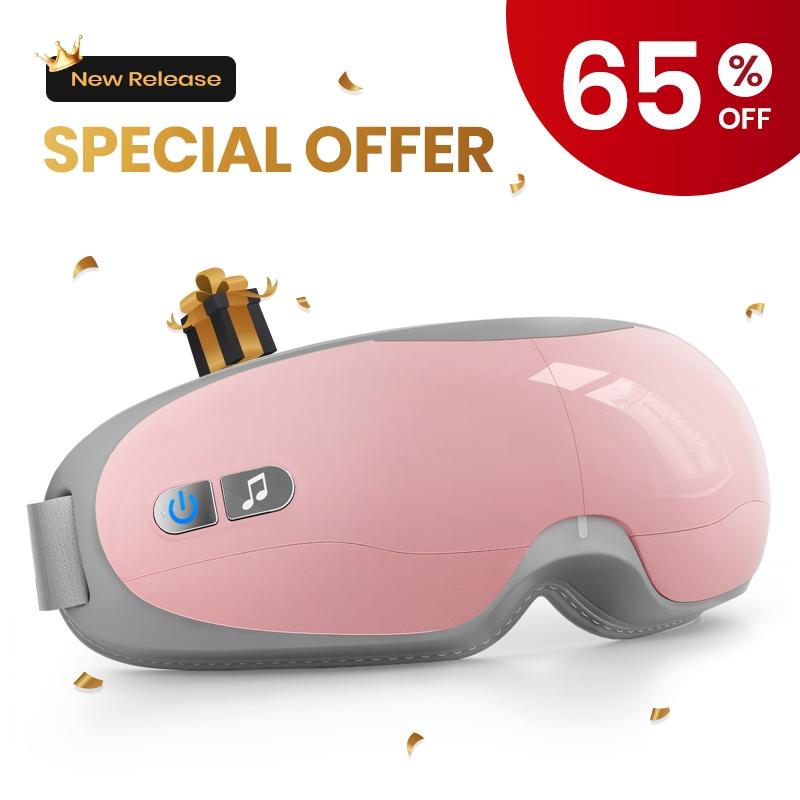 Restnature Eye Massager - Eye Massager with Heat Music, Birthday Gifts for Women Mom, Eye Care Relaxation Self Care Christmas Gifts for Women, Reduce Eye Strain Bluetooth Comfort christmas 2024 ornament