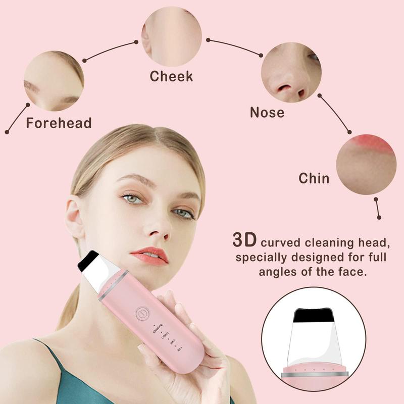 Skin Scrubber Face Spatula Skin Spatula Pore Cleaner Blackhead Remover Tools for Facial Deep Cleansing 4 Modes, Electric Facial Cleansing Tool, Face Scrubber, Skincare Products