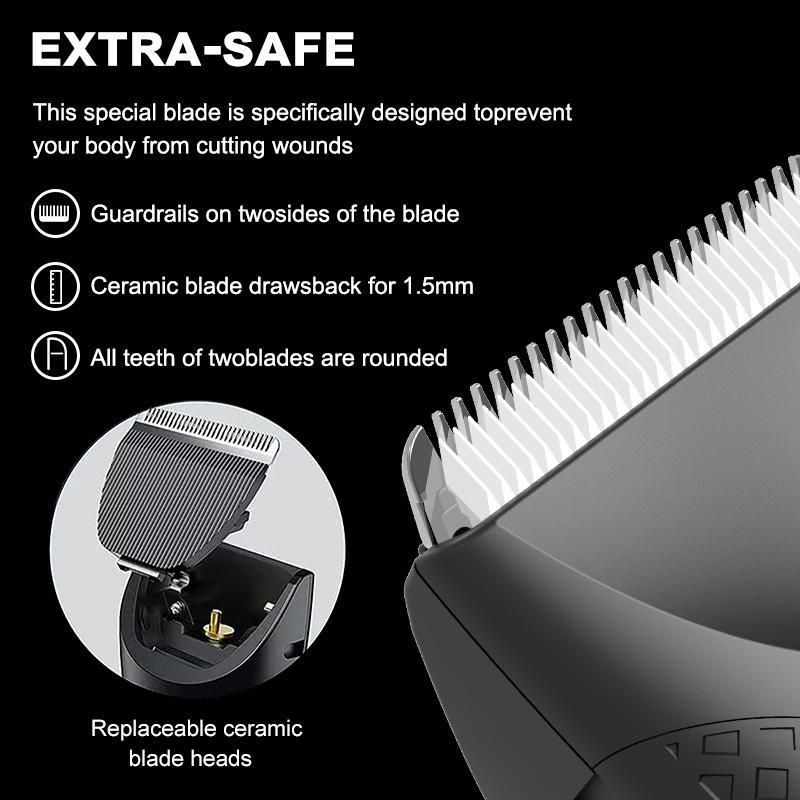 Electric Razor with Base, Rechargeable Waterproof Beard Razor, Men's Facial Hair Trimmer, Suitable for Men Stubborn Hair, Beard, Hair Cutting Tools