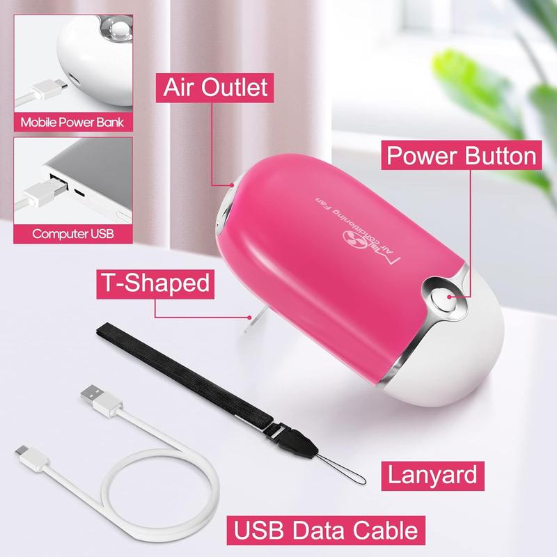 Lash Eyelash Fan Kit for Lash Extension Mini Portable Fans with 50 Lash Shampoo Brush 3 Nose Blackhead Facial Cleaning Brush 1 Plastic Wash Bottle (ROSE)