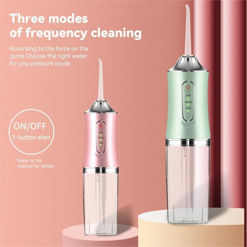 Rechargeable Water Flosser, Christmas Gifts Fall Gifts, 1 Count Portable Oral Irrigator & 4 Counts Jet Tips, Waterproof Teeth Cleaner, 3 Modes Teeth Cleaning Machine for Home & Travel, Winter Gift