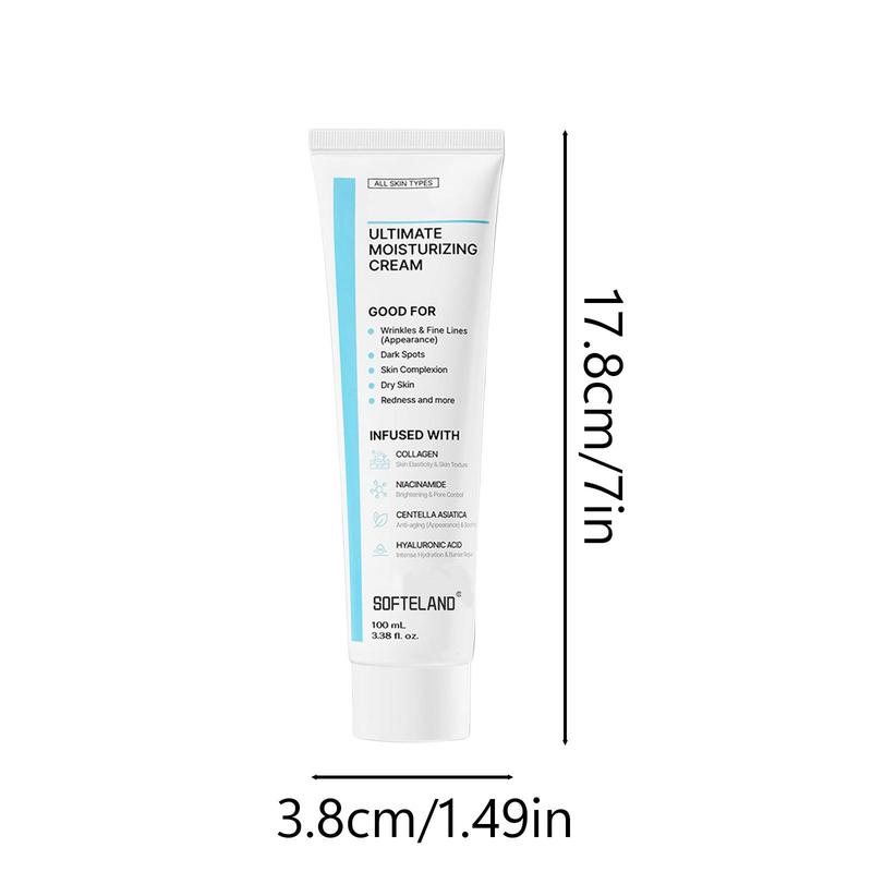 [Free Shipping]Ultimate Moisturizing Cream (100mL)   Collagen, Niacinamide, Centella Asiatica, Hyaluronic Acid   Wrinkles, Dark Spots, Dry Skin, Redness Skincare Korean daily  glow skin care products