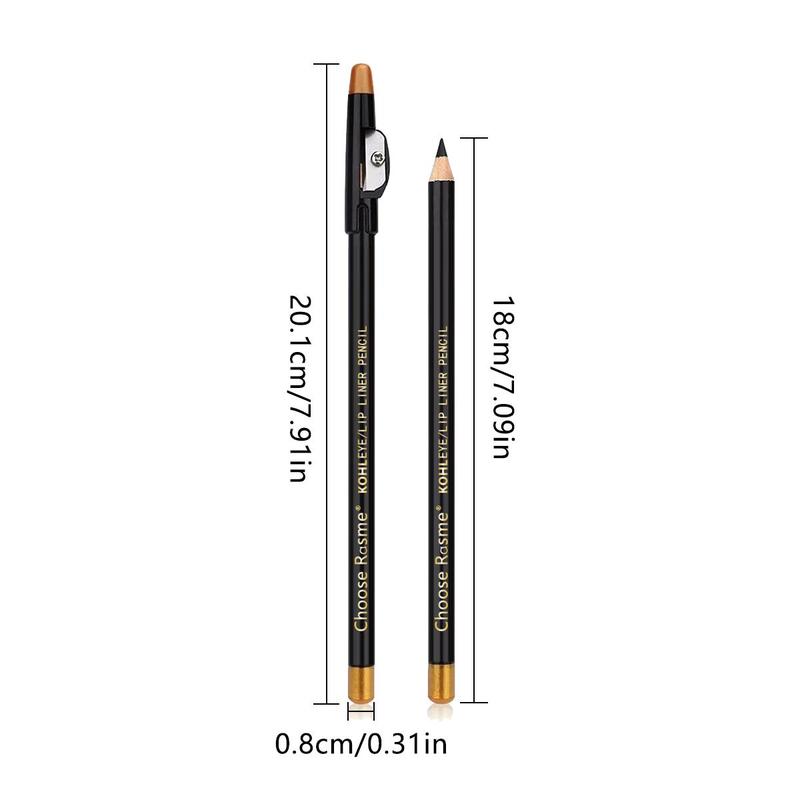 Waterproof Eyebrow Pencil (12pcs set), Easy Coloring Eye Brow Pen with Sharpener Cap, Lightweight Brow Shading & Filling Pencil for Daily Makeup