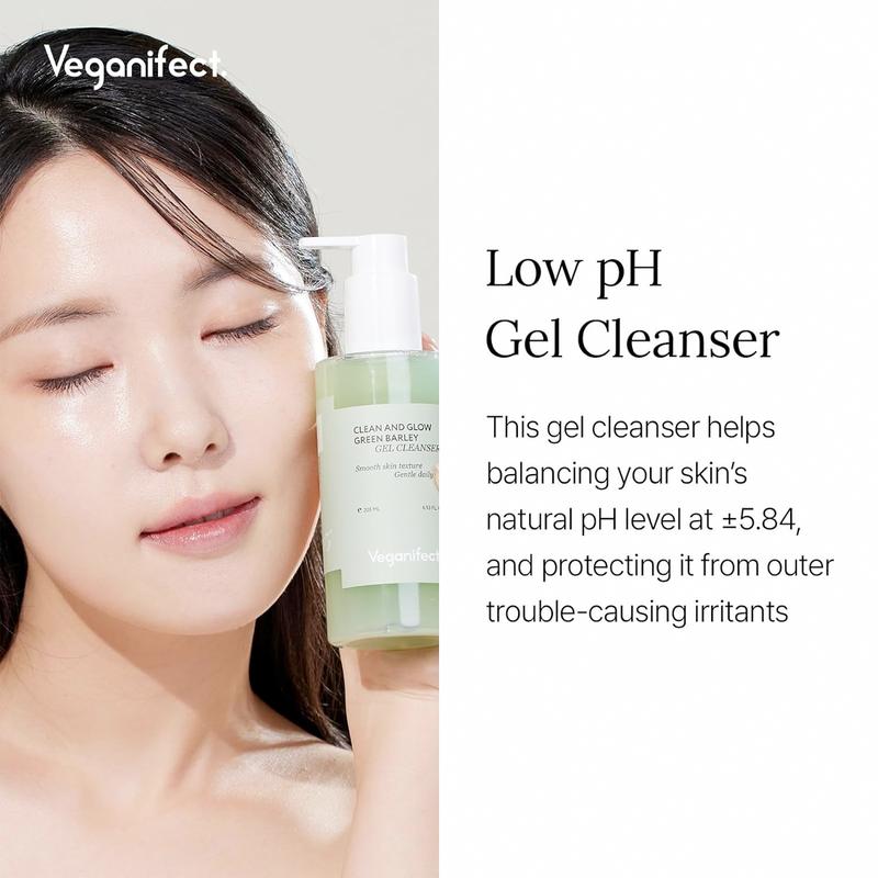 Veganifect - Clean and Glow Green Barley Gel Cleanser 205ml