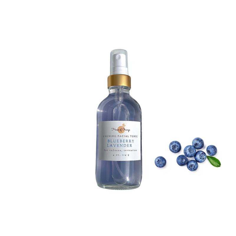 Blueberry Lavender Facial Tonic + Sensitive Skin + Redness + Acne friendly + Fragrance Free + Paraben Free Skincare Daily