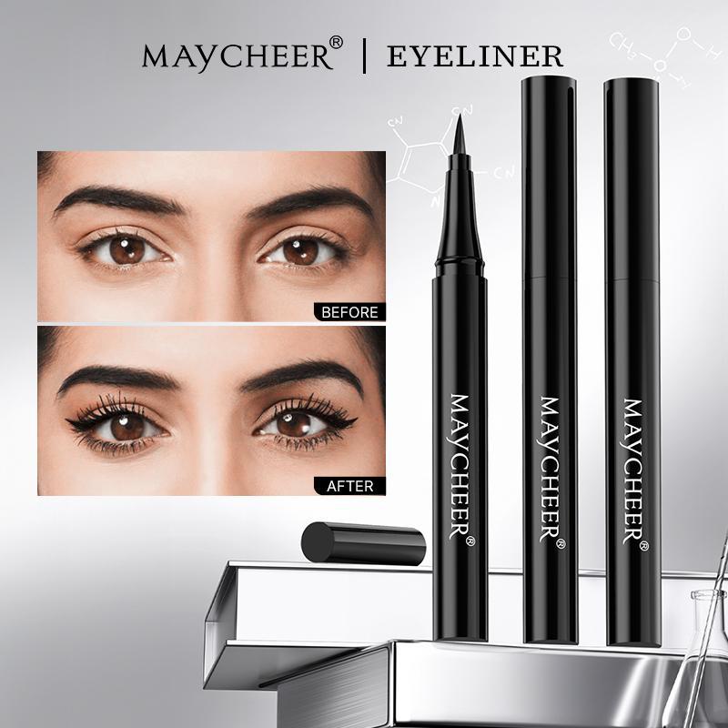 MAYCHEER 3pcs 5pcs Waterproof Liquid Eye Liner, Stay All Day Makeup with Fine Brush Tip Lasting Satin Finish, Smudge-Proof Eyeliner Makeup，Halloween and Christmas gifts