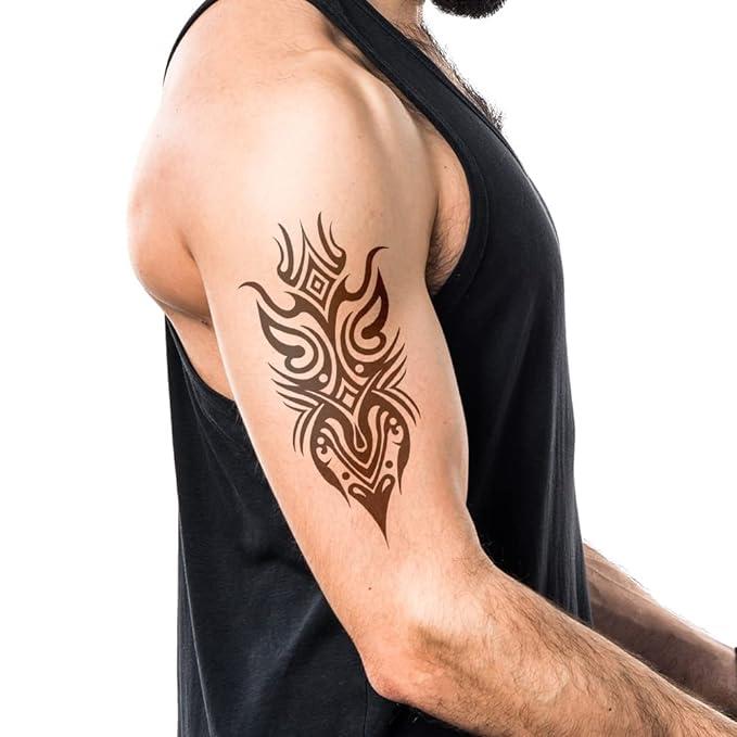 Temporary Tattoos Waterproof Viking Tribal Totem - Long Lasting Fake tattoo for Men and Women 10 Sheets