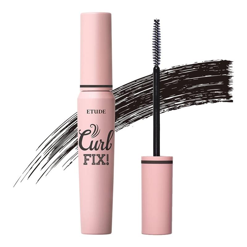 ETUDE Curl Fix Mascara #1 Black New - 24H Technology for Powerfully Curled Fine Eyelashes - Cosmetic, Makeup Long Lasting