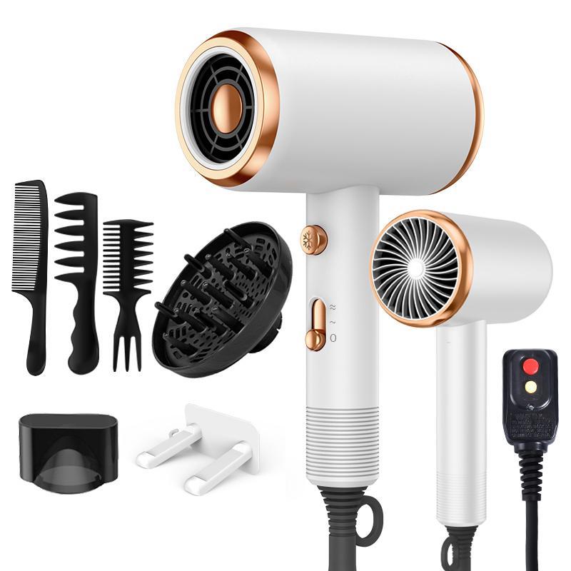 Powerful Ionic Haircare Hair Dryer Kit (1 Set), Including Hair Dryer & Concentrator & Hair Dryer Diffuser & 3 Comb & Hanging Rack & Manual, Cherry Blossom Dyson, Christmas, Fall Gift, Winter Gift, Short Curly Hairstyles, Christmas Gift