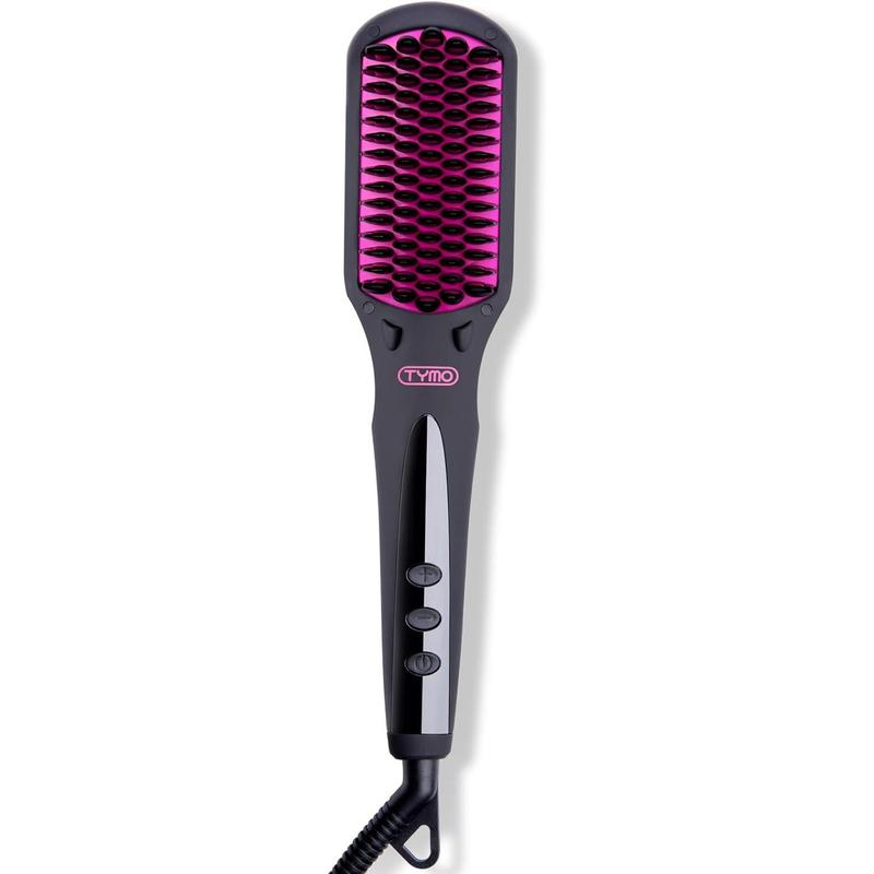 TYMO One-Step Hair Straightening Brush with Negative Ions, Ceramic Heating, 16 Temperature Settings, LCD Display, and Anti-Scald Safety Design for All Ages