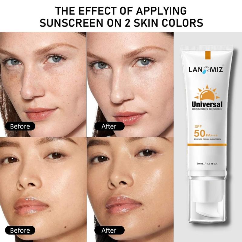 Lanomiz Clear Face Sunscreen SPF 50, Hydrate , No Sticky Feeling, UVA UVB Protection, Travel Size,Lightweight for Daily Use, Facial Comfort Skincare