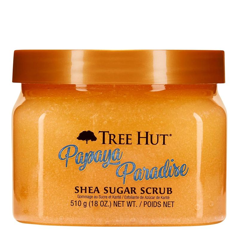 Tree Hut Papaya Paradise Shea Sugar Scrub | Exfoliating Body Scrub Removes Dead, Dry Skin for a Soft & Hydrated Feel | Nourishing Essential Body Care | 18 Fl Oz. Tree Hut