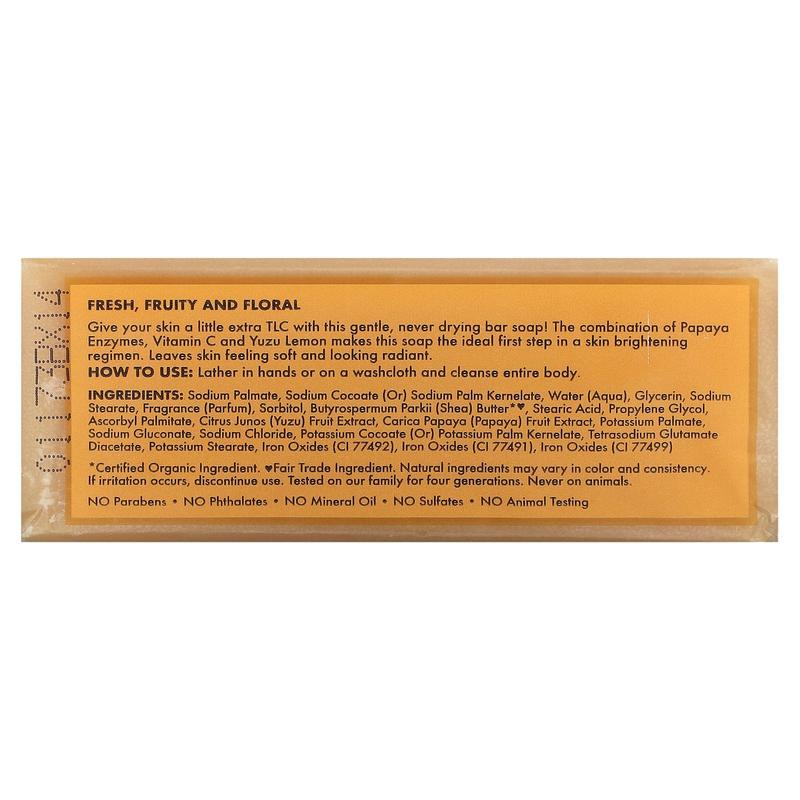 SheaMoisture Revive & Brighten Bar Soap, Papaya & Vitamin C, 8 oz (227 g)