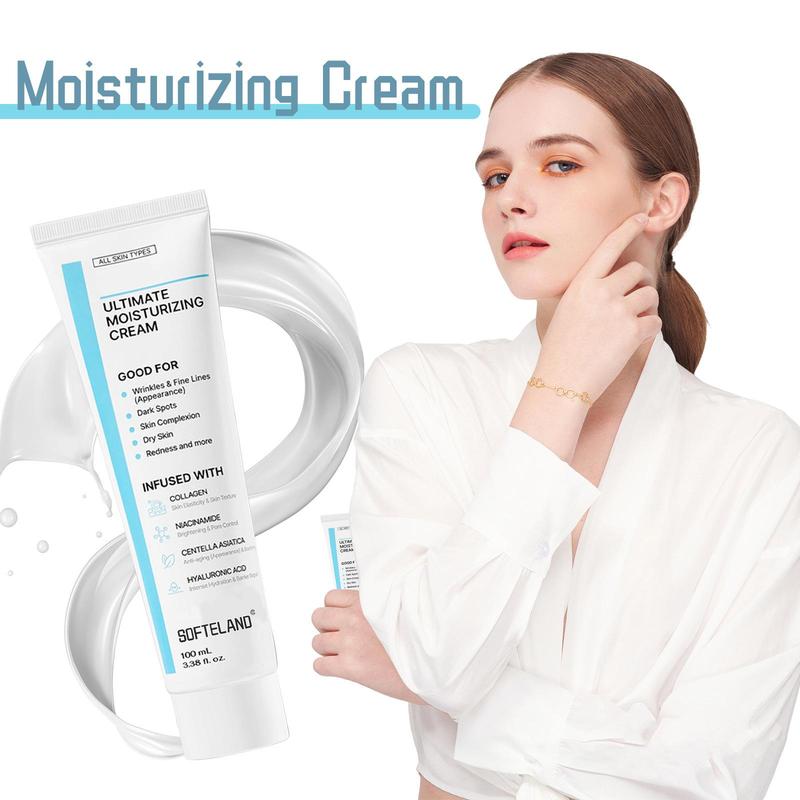 [Free Shipping]Ultimate Moisturizing Cream (100mL)   Collagen, Niacinamide, Centella Asiatica, Hyaluronic Acid   Wrinkles, Dark Spots, Dry Skin, Redness Skincare Korean daily  glow skin care products