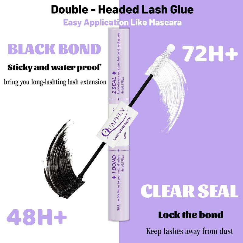 3 in 1 Eyelash Bond & Seal & Remover, Long Lasting Eyelash Glue, Eyelash Remover, Tweezers, Professional Eye Makeup Tool for Women & Girls, Christmas Gift