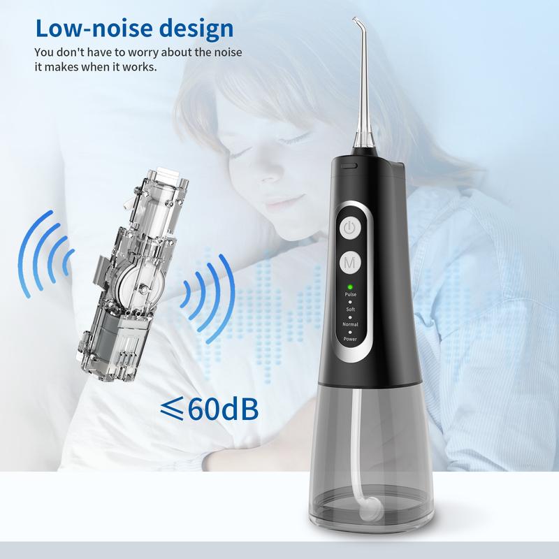 Joyye Oral Irrigator, Water Flosser, 4 Cleaning Modes, Deep Clean Your Teeth, Detachable 300ml Water Tank, IPX7 Waterproof, Low Noise, Ideal for Travel, Durable Cleansing