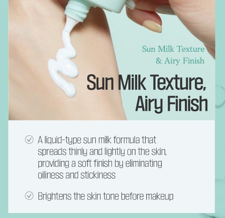 [Etude] Sunprise Mild Airy Finish Sun Milk SPF 50+ PA++++ 55ml Mineral Sebum care Comfort Facial