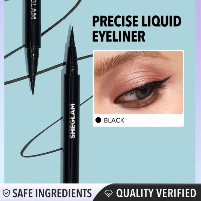 SHEGLAM Pro Precision Waterproof Liquid Eyeliner - Black  Long Lasting Matte Eyeliner Pencil High Pigment Ultra-Fine  Eyeliner Sweat-proof No Smudge Eye Make Up Black Friday Winter Eyeliner