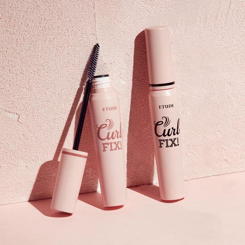 ETUDE Curl Fix Mascara #1 Black New - 24H Technology for Powerfully Curled Fine Eyelashes - Cosmetic, Makeup Long Lasting