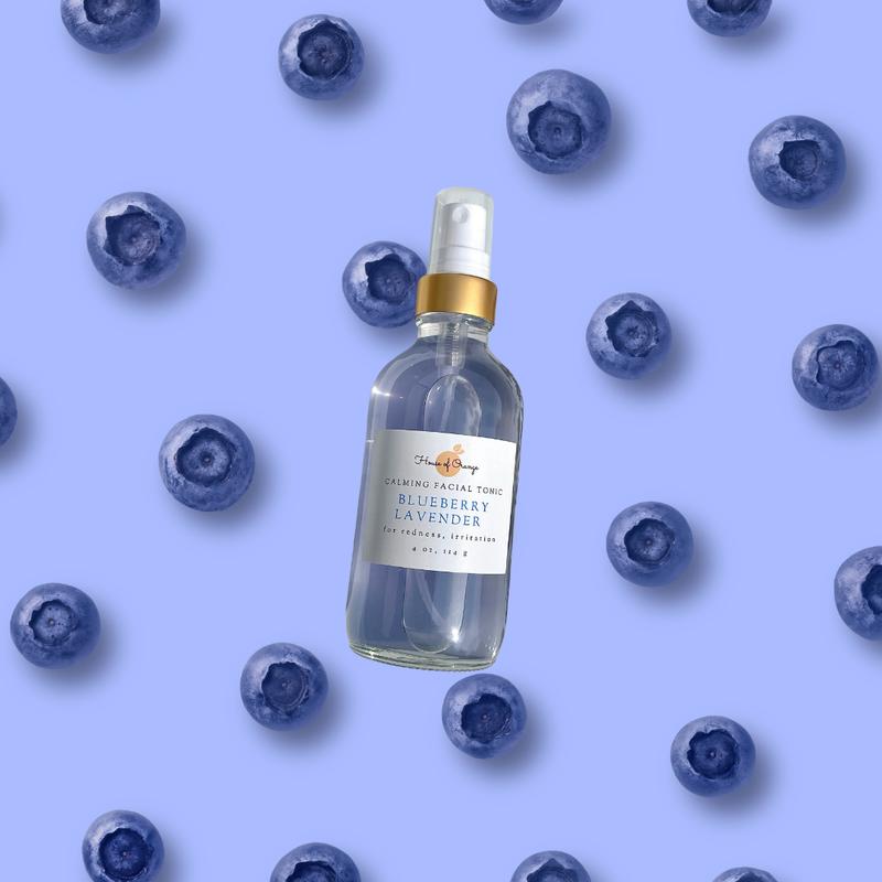 Blueberry Lavender Facial Tonic + Sensitive Skin + Redness + Acne friendly + Fragrance Free + Paraben Free Skincare Daily