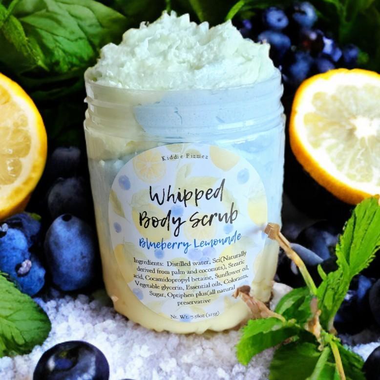 Blueberry Lemonade Foaming Sugar Scrub Hydrating Body Care Exfoliating Moisturizing