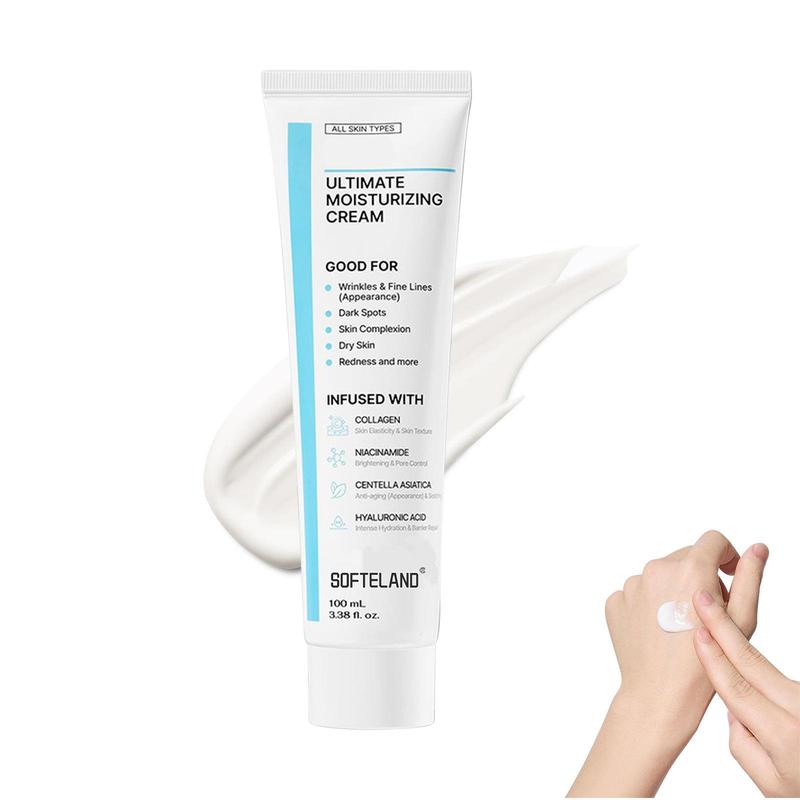 [Free Shipping]Ultimate Moisturizing Cream (100mL)   Collagen, Niacinamide, Centella Asiatica, Hyaluronic Acid   Wrinkles, Dark Spots, Dry Skin, Redness Skincare Korean daily  glow skin care products