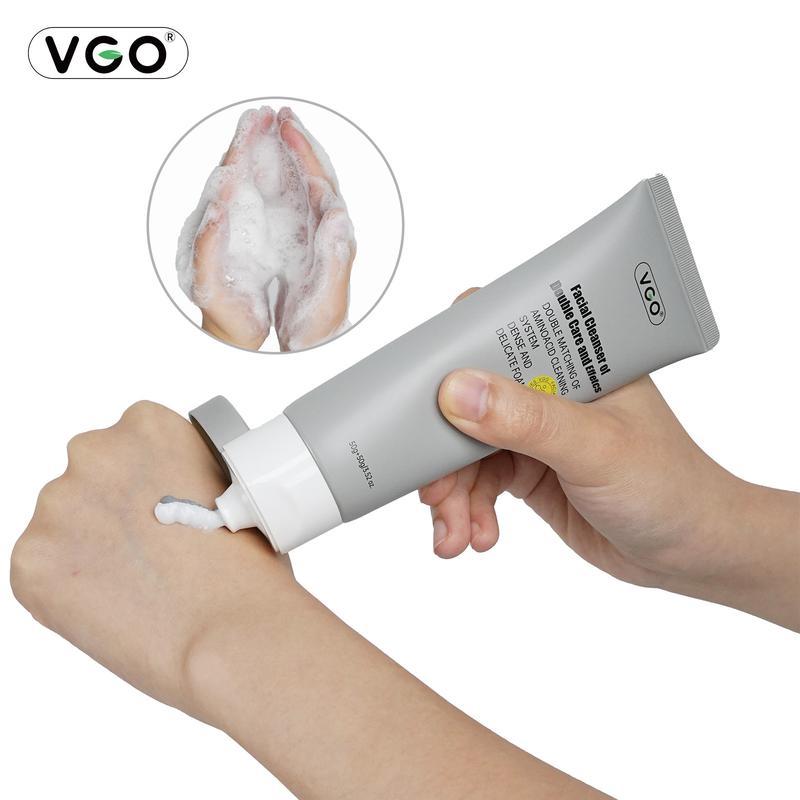 VGO Three-In-One Kit Vitamin C serum 30ml 60ml Snail Mucin 92% Moisturizer Facial Cleanser of Double Care and Effets Skincare Repairing