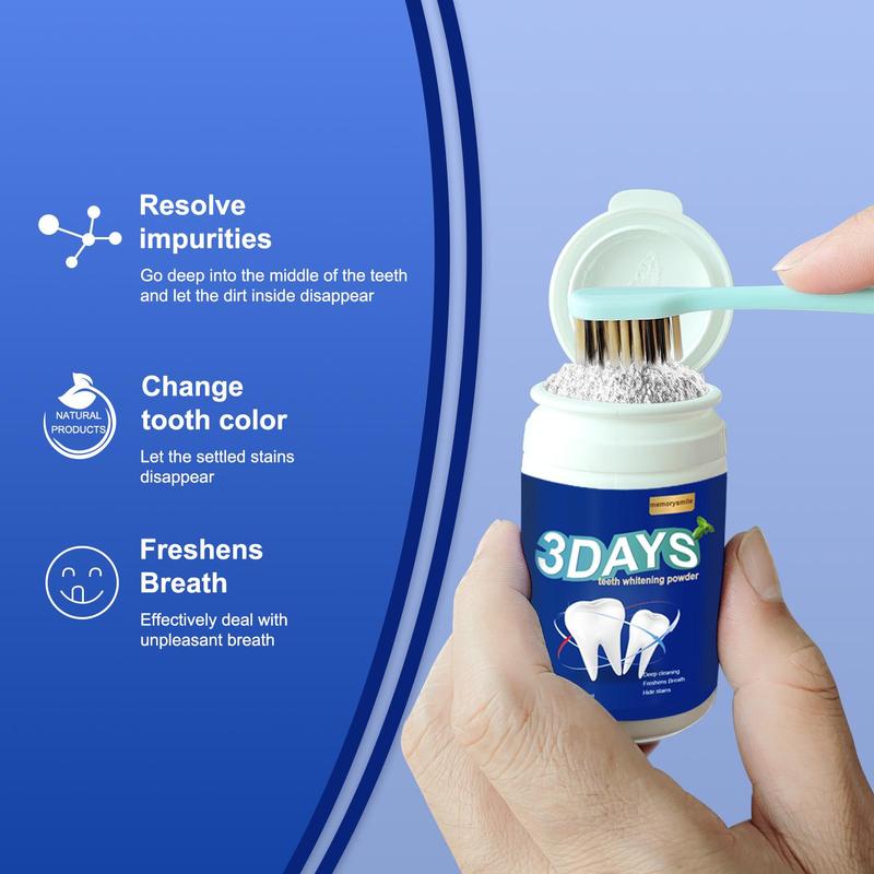 3 Days Tooth Brightening Powder, 1 Count Teeth Polishing Powder For Tooth Stains, Freshening Breath, Changing Tooth Color, Oral Care Product For Men & Women