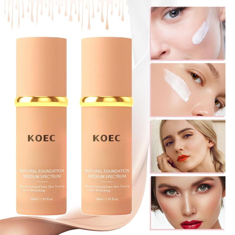 Christmas 4 In 1 Liquid Foundation, Oil-Free Soft Matte Long-lasting Concealer Moisturizing Base Suitable for Any Skin Type Hydrating Makeup Moisturizer