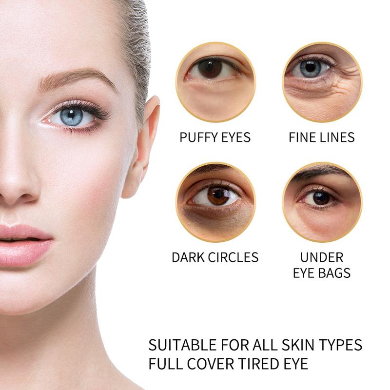 SAHIPUB Full Eye Coverage Eye Masks for Eliminating Eye Bags, Wrinkles, Dark Cycles, Anti Aging Treatment Castor Oil Collagen Skin Care Revitalizing