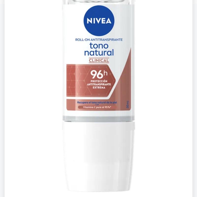 Nivea Clinical Deodorant Tono Natural - 96 Hour Protection with Vitamin C for Brightening and Moisturizing Underarms