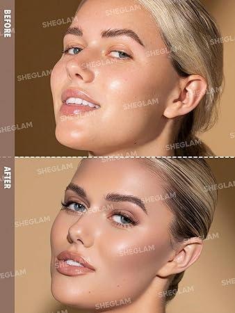 SHEGLAM Sun Sculpt Cool Toned Liquid Contour Stick Long Lasting Cream Bronzer Makeup - Soft Tan Applicator Blend