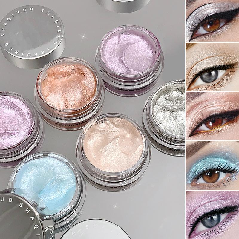 Glitter Gel Eyeshadow, 1 Box Long Lasting Shimmering Eye Shadow, Sparkling Body Makeup for Women & Girls, Cosmetic Product for Daily Use