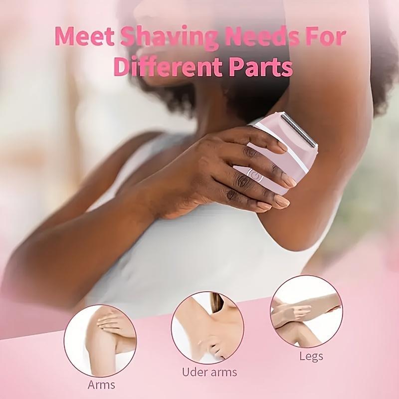 Electric Shaver for Women, Portable Hair Removal Tool for Bikini Area, Legs, Underarms and Private Parts, Wet and Dry Use Hair Removal Machine, Christmas Gift