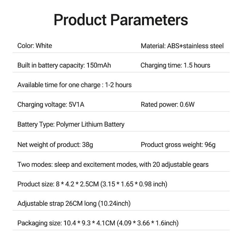 Type-c Rechargeable Sleep Instrument, 1 Box Hand Strap with 20 Gear Adjustable Mode & Sleep Monitoring Function, Sleep Aid Instrument for Adults