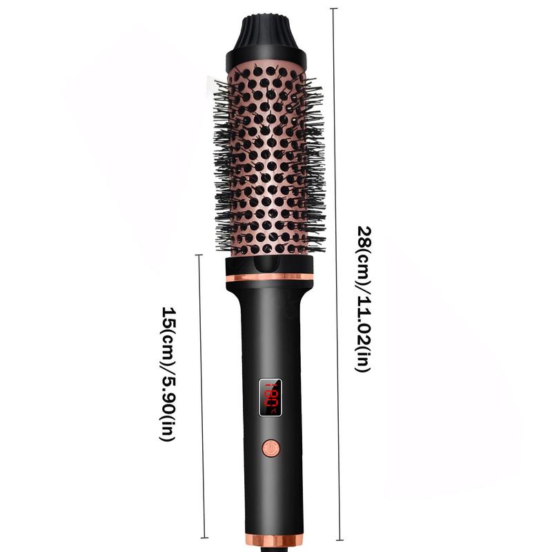 Hair Curling Iron, Hot Brush Hair Curler, Hair Curling Wand for Beach Wave Shape, Hair Styling Tool for Women & Girls