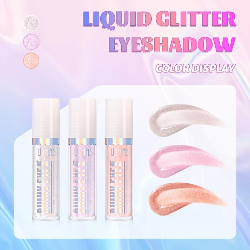 Long Lasting Glitter Liquid Eyeshadow, 1 Count Glitter Eye Shadow, Shimmering Eye Shadow Stick, Highlighting Liquid Stick for Crystal Eye Makeup