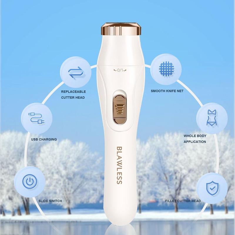 3 in 1 Electric Hair Removal Tool, 1 Box USB Rechargeable Facial Trimmer & Accessories, Nose Hair Trimmer, Full Body Epilator, Birthday Gift for Women, Christmas Gift