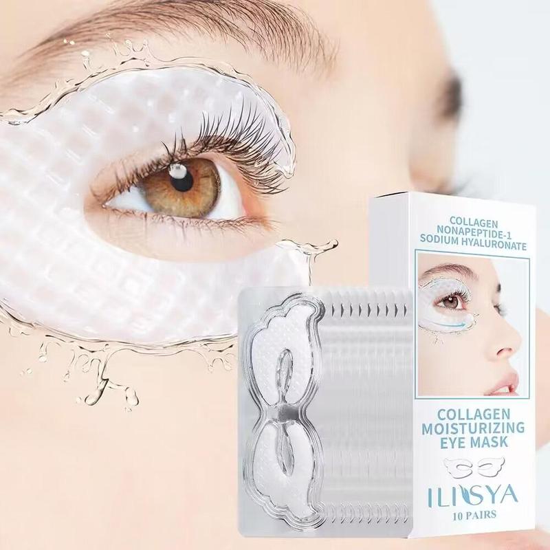 Summer Collagen Eye Mask, Deep-Sea Collagen Repairing Eye Mask, Semicircular Eye Pads for Eye Bags, Dark Circles Cooling Smooth Moisturizing Eye Treatment for Women, Eye Mask, Eye Patches, Summer Essentials