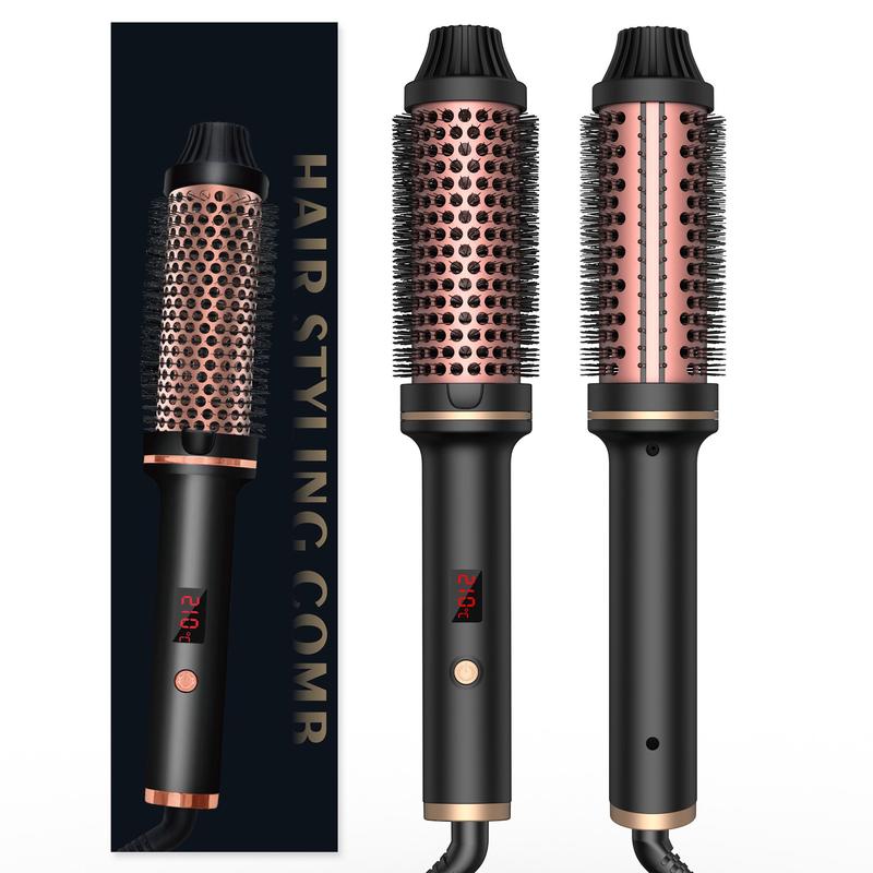 Hair Curling Iron, Hot Brush Hair Curler, Hair Curling Wand for Beach Wave Shape, Hair Styling Tool for Women & Girls