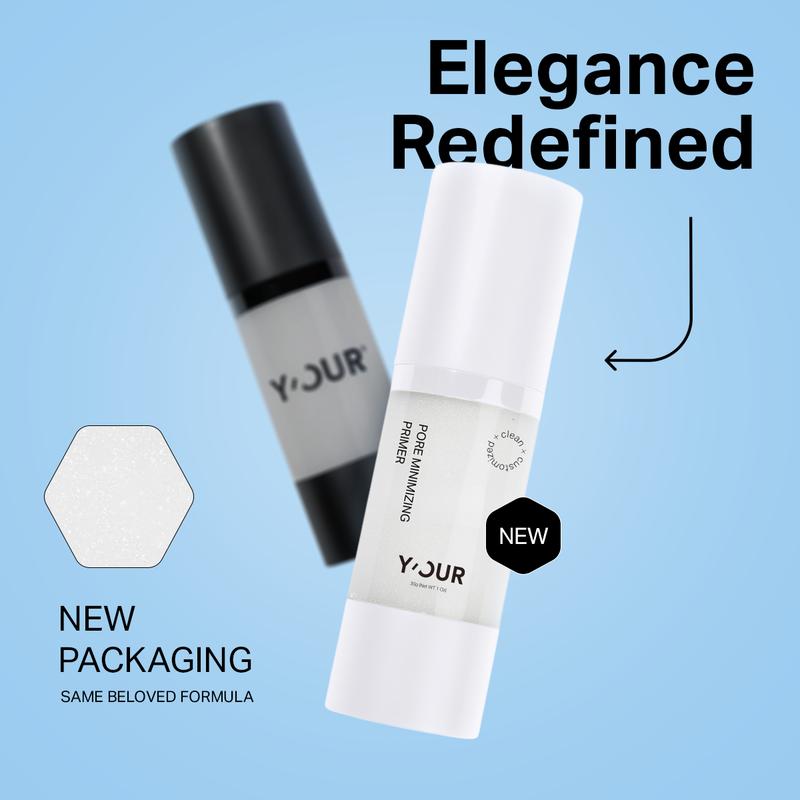 Pore-Minimizing Makeup Primer by Y'OUR, Mattifying & Long-lasting | Hydrating Non-Comedogenic, Fragrance-free & Dye-Free Lightweight Flawless Cosmetic