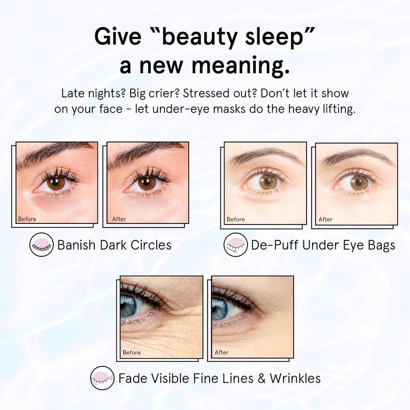 Under Eye Patches for Dark Circles (Purple, 6 Pairs) - Gel Eye Mask with Retinol - Restoring Under Eye Patches for Puffy Eyes and Dark Circles - Vegan Cruelty-Free Eye Mask Skincare