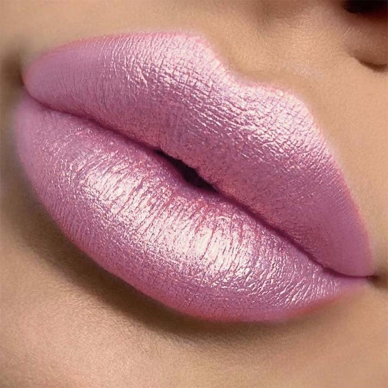 Long Lasting Shimmer Lipstick, 1 Count Moisturizing Lipstick, Glossy Lip Glaze Stick, Plumping Lipstick, for All Occasions Lip Makeup, Christmas Gift