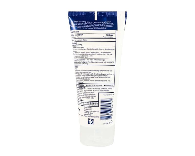 Clearasil Rapid Rescue Deep Treatment Wash, Normal to Oily Skin, 6.78 fl oz